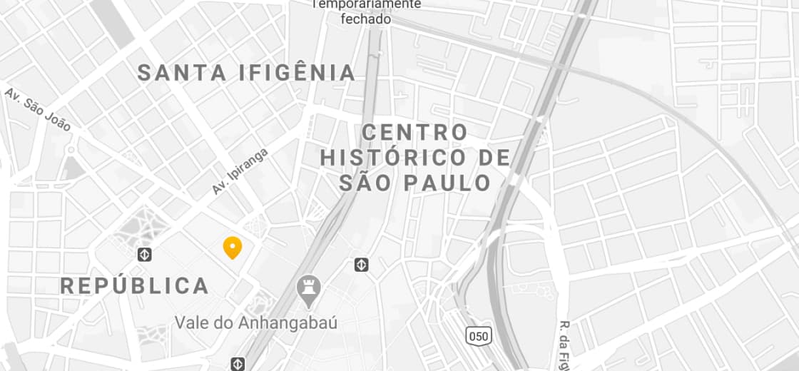 mapa marcando endereço Rua Guajajaras, 1000, SP